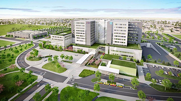 Rendering of Mackenzie Vaughan Hospital building