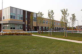 Front view of Michaëlle Jean Public School building