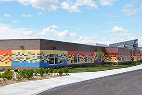 Front view of St. Benedict Catholic School building