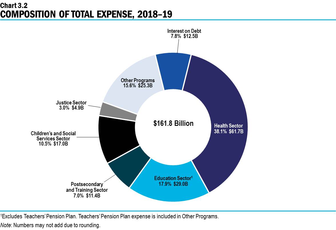 Chart 3.2: Composition of Total Expense, 2018–19 