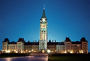 La Colline du Parlement à Ottawa.