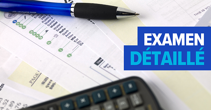 Photo de documents avec le texte suivant : Examen détaillé