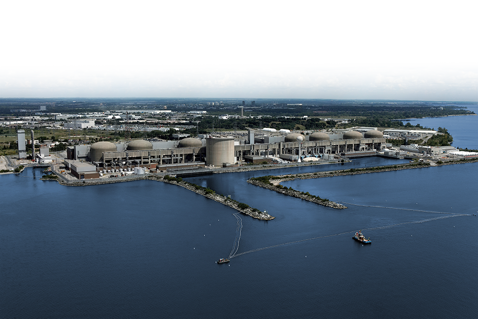 Photo of the nuclear generating station in Pickering, Ontario. 