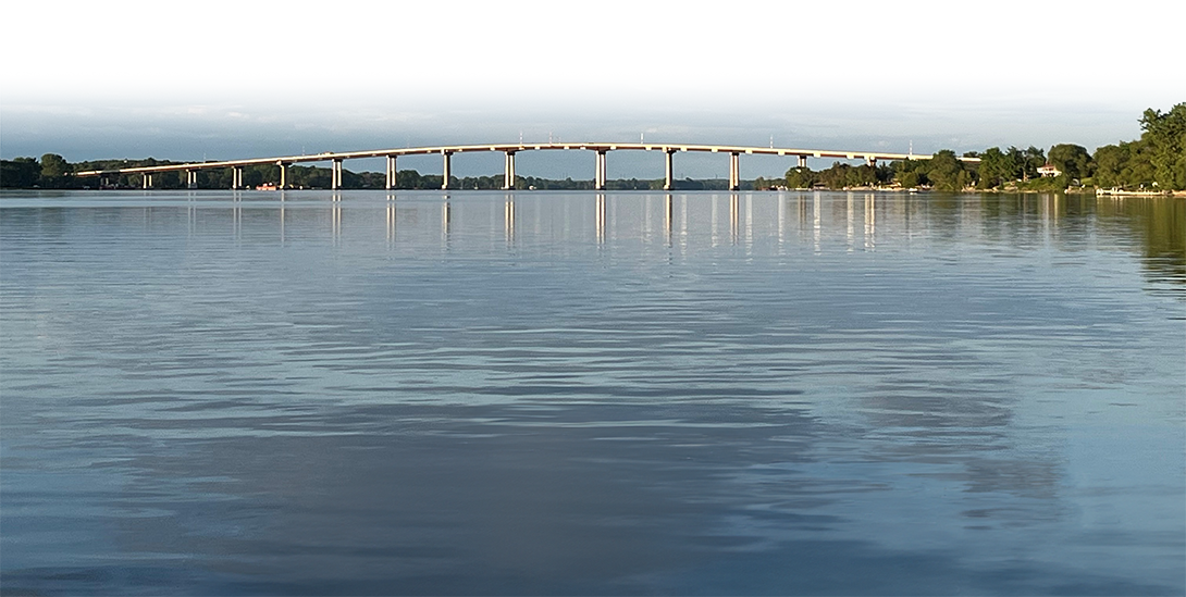 Photo of the Garden City Skyway connecting St. Catharines and Niagara-on-the-Lake.