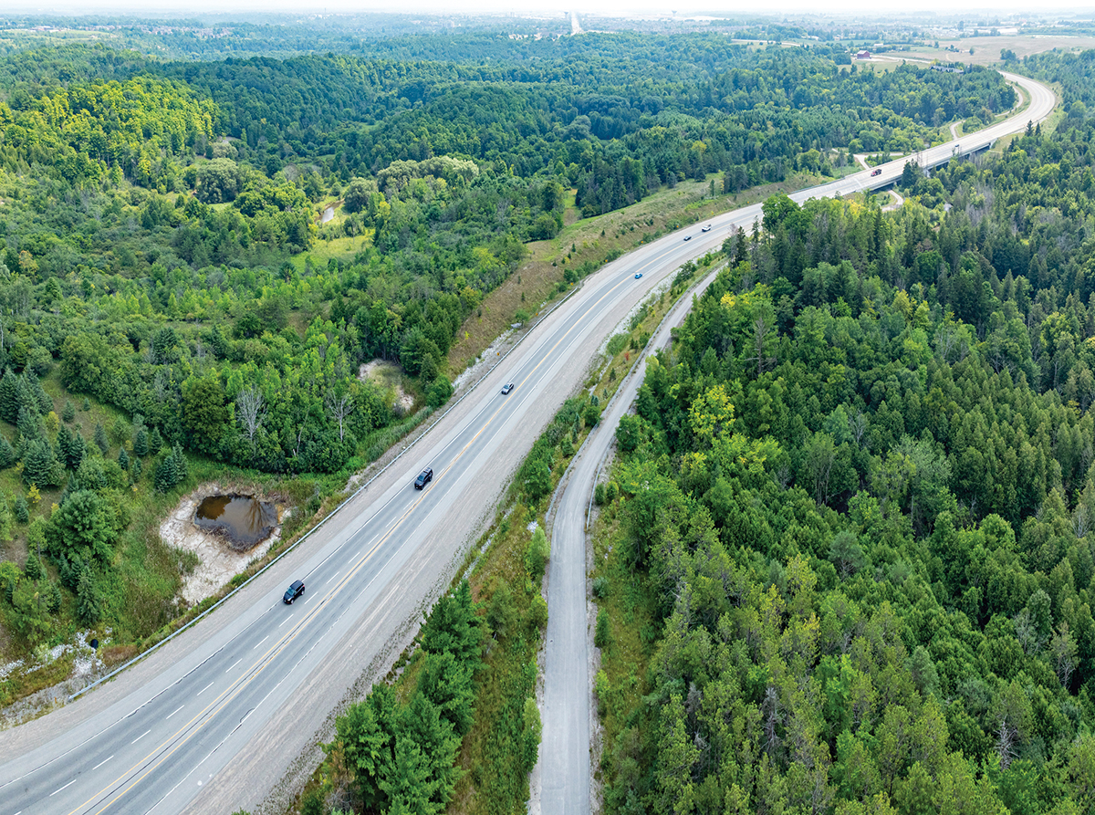 highway running through Caledon