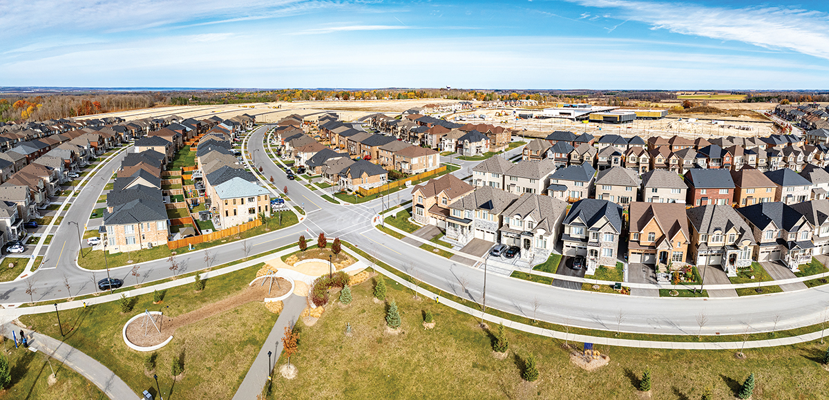 Subdivision of single family homes in East Gwillimbury